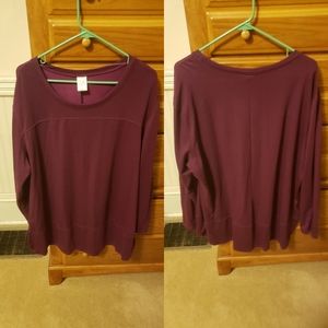 Purple tunic sweatshirt